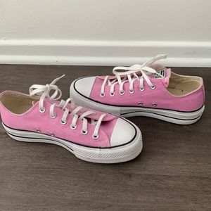 Pink platform converse | great condition